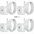 4-pakning iPhone-lader - Hurtiglader - Adapter + 2-meterskabel 20W USB-C Hvit iPhone 4-pakning 4-Pack USB-C