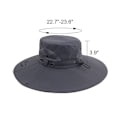 Miniatyrbild 2 av 5: Solhatt Anti-UV UPF 50+ Utomhus Fiskehatt Bred Brim Fiske (Grå){ee} F