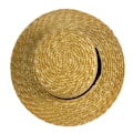 Miniatyrbillede 3 af 5: Dame Boater Hatte Strå Shimmer Hat Bred Skygge Fluffy Halloween Julekostume