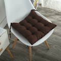 Miniatyrbilde 1 av 5: 4 stk. myke stolputer, stolputer med bånd, stolputer spisestue for hage uteplass kjøkken spisestue (40x40cm) {EE} Dark coffee