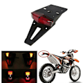 Miniatyrbillede 3 af 3: Universal LED baglygte til offroad motorcykel med bremselys og blinklys, sort + rød{hh]