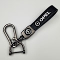 Pikkukuva 1 / 5: Personoitu metallinen auton avaimenperä logolla - Nahkainen avaimenperä miehille Op Op{EE] Opel Gunmetal Hardware