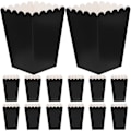 Miniatyrbillede 2 af 3: 50 stk. Popcornæsker Papir Popcorntuber Simple Fedttætte Popcornbeholdere Black