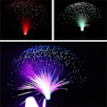 Miniatyrbilde 3 av 5: Fiberoptisk lampe / Fiberlampe - Fargeskiftende - 30 cm Multicolored multicolor