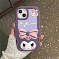 Miniatyrbild 3 av 5: Tecknad 3D Sanrio Kuromi Silikon Mjukt Mobilskal för iPhone 14 13 12 11 Pro Max 14 Pro Anti-fall Baksida Flicka a1 For iphone 13 ProMax