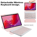 Miniatyrbilde 3 av 5: Etui til Lenovo Tab M11/Xiaoxin Pad 11 2024 PU+Akryl Nettbrett Stativdeksel med Bluetooth Tastatur Flerfarget Multicolor Style F