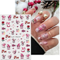 Miniatyrbild 5 av 5: Jul Nagelstickers 10 Ark Nagelkonst Stickers Dekaler Självhäftande Nagelkonst Stickers Nageldekoration Nageltillbehör