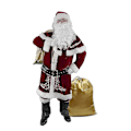 Miniatyrbillede 2 af 5: Julemandskostume Til Mænd Julefest Cosplay Til Voksne Rød Deluxe Fløjl Julemandsdragt Xx