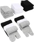 6 par unisex tabi flip flop strumpor geta strumpor bomull split toe tabi strumpor elastiska för kvinnor och män, flerfärgade