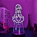 Miniatyrbillede 5 af 5: HKK Shen 3D Lampe Anime Re Zero Starting Life In Another World Natlampe til Børns Soveværelsesindretning Fødselsdagsgave Re Zero Rem Led Natlampe