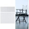 Miniatyrbild 6 av 8: 994338 Canvas Stolsöverdrag, 1 Set Regissörsstol Canvas Ersättningssits Tyg Heminredning Möbeltillbehör (Vit) White