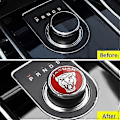Miniatyrbild 3 av 5: Emaljerad Jaguar Röd för Jaguar Tuning Växelspaksknopp Trim Dekal XF XE XJL F-PACE Center Växelspaksskydd Glitter