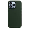 (ee) Lærtelefondeksel for iPhone 13 Pro Lærdeksel med Magsafe Sequoia Green