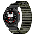 Miniatyrbilde 3 av 5: Nylonarmbånd med selvklebende stripe for Garmin Fenix 7X/7X Pro/Instinct 2X/QuickFit 26mm - Armégrønn Turkis Turquoise Garmin Fenix 7X