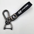 Pikkukuva 1 / 5: Personoitu metallinen auton avaimenperä logolla - Nahkainen avaimenperä miehille mo mo{EE] modern Gunmetal Hardware