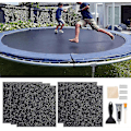 Miniatyrbild 3 av 5: 5-pack Snabb Trampolin Reparationskit 4 X 4 Fyrkantiga Lappar Kit med Limborste Skrapningshandskar och Torkduk Trampolinmatta Reparation