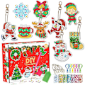 Miniatyrbillede 1 af 3: 24 Dages Nedtælling til Jul Julekalender DIY Diamantmaleri Sæt Håndværk Nøglering Blind Box Chi