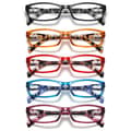 5-pack Blue Light Blocking Reading Glasses Anti-Glare UV Protection Spring Hinge Lightweight Readers + 3.5 x