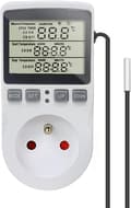 Digital termostat stikkontakt med temperaturstyring til opvarmning og afkøling med sonde, LCD stikkontakt temperaturstyring timer