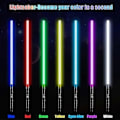 Miniatyrbilde 4 av 4: Lysende lyssabel - RGB 7 farger utskiftbar elektronisk lyssabel med lydeffekter - 1 stk svart - WELLNGS