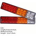 Pikkukuva 3 / 5: 2kpl 12V LED-perävaunun valot, universaalit LED-takavalot 20LED peruutusvalot jarruvilkkuvalot takavalo perävaunulle traktorille asuntovaunulle