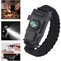 Miniatyrbild 1 av 5: Multifunktionell Armbandskompass Paracord Armband Överlevnadsarmband