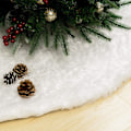 Miniatyrbilde 1 av 7: Juletreteppe Hvitt Plysj Juletreteppe Rundt