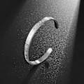 Miniatyrbillede 1 af 5: Ayatul Kursi Armbånd i Rustfrit Stål Islamisk Muslimsk Koran Vers Manchetarmbånd Mænd Arabisk Kalligrafi Smykker Gaver Silver