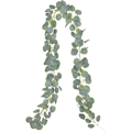 Miniatyrbilde 1 av 5: Kunstig Eukalyptus Girlander Eukalyptusblader, Håndlaget Eukalyptusranke, Grønn Bladgirlander, Bryllupsveggdekor