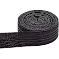 Miniatyrbillede 1 af 5: 6 Yards 37mm Bred Skridsikker Elastik Straight Silikone Elastik Griber Flad Linning til Syprojekter Tøj Sort{EE}