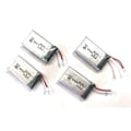 Pikkukuva 1 / 3: Sarja, jossa 4 litiumparistoa 3.7V 1000mAh 802540 | Suojakortilla | ESP32, Arduino, Nodemcu, Mallirakentamiseen, Hopea | 26X44X9 mm - 16.40 g