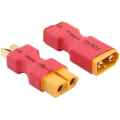 Miniatyrbillede 2 af 3: 2 par XT60 trådløs adapter til T-stik Deans-stil, han- og hunkontakt - Bedst til RC-modeller og droner