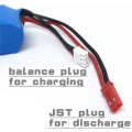 Miniatyrbild 2 av 4: 2 stycken laddningsbara Lipo-batterier (7,4 V 1100 mAh) för bildrönare Wltoys A949 A959 A969 A979 V912 V913 V262 L959 T23 T55 F45