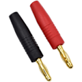 Miniatyrbillede 4 af 4: 5 par 4mm bananstik til RC Lipo-batterier | Gyldne | Egnet til WLtoys 144001, Batterikasse, Rød & Sort, Plast