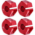 Pikkukuva 4 / 4: Hex-navan sovittimet, 12 mm Universaali HSP Sakura 1/10 mittakaavan RC-autoille (4 kpl) (7 mm - punainen)