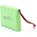 Pikkukuva 2 / 5: RC-akku 6V 2400mAh, Ladattava Ni-MH AA-akku, JST-liittimellä, RC-autolle, RC-veneelle, RC-säiliölle, Sähkötyökaluille | Mitat 52x72x15mm