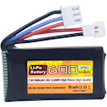 Pikkukuva 3 / 6: 2 kpl LiPo-akkua 7.4V 600mAh 35C 2S Molex-liittimellä - Yhteensopiva FMS FCX24 RC-auton ja sähköisten kiipeilyautojen kanssa