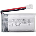 Miniatyrbillede 2 af 4: 4 stk. genopladelige lipo-batterier (3,7v, 720mAh Lipo) til Rc Quadricopter droner Syma X5 X5C X5SC X5SW, Cheerson CX-30W, Skytech M68, Wltoys F949