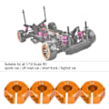 Miniatyrbild 7 av 7: Adaptrar för sexkantshjulnav, 12 mm Universal för HSP Sakura RC-bilar i skala 1/10 (4 stycken) (6 mm - orange)