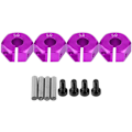 Pikkukuva 1 / 6: Hex-navan sovittimet, 12 mm Universaali HSP Sakura 1/10 mittakaavan RC-autoille (4 kpl) (5 mm - violetti)