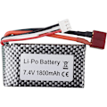 Miniatyrbillede 4 af 4: 1 stk. lithiumbatteri 7,4 V 1800 mAh T-stik til WLTOYS A959-B A969-B A979-B K929-B 144001 RC High Speed Off-road erstatningsbatteri