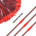 Pikkukuva 2 / 4: 60 JST-liitintä 22 AWG, 2-napainen | LED-valoille, nauhoille, RC-akuille | Pituus 10 cm ja 15 cm | Monipuolisuus ja luotettavuus, punainen