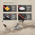 Miniatyrbild 5 av 5: Lipo Batteri 6 celler 22.2V 1300mAh 100C med XT60 kontakt, silikonkabel och mjukt skal - Mått 74x38x38 mm, Vikt 265g - Hög effekt för RC-modeller