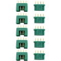 Miniatyrbild 1 av 4: 5 par högkvalitativa MPX-kontakter, hane-hona, RC Lipo modell batterikontakter (grön)