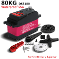 Pikkukuva 2 / 4: Servomoottori metallivaihteella DS5180 7,4 V suuri vääntömomentti 80KG digitaalinen servo 18T-urilla Baja Car 1/10 mallikuorma-autoon (180 astetta)