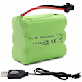 Pikkukuva 1 / 4: RC NiMH 7,2 V 2400 mAh AA ladattava akku USB-latauskaapelilla ja 2P SM -liittimellä, RC-ajoneuvoihin RC-autoihin RC-veneisiin