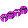 Pikkukuva 2 / 6: Hex-navan sovittimet, 12 mm Universaali HSP Sakura 1/10 mittakaavan RC-autoille (4 kpl) (5 mm - violetti)