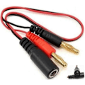 Miniatyrbillede 1 af 4: 2.1DC til 4mm Bananstik 30cm til Fatshark FPV Goggles | Fleksibel tilslutning | Pålidelig energi Kompatibel med Lipo 2S 1500mAh