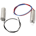 Miniatyrbillede 2 af 4: Sæt med 2 motorer til Syma X5 X5C JXD385 V272 H107 Drone | 1 motor med uret, 1 mod uret | Mål 20x7 mm, Tandhjul 3.2 mm, Sølv, Plast