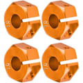 Pikkukuva 5 / 6: Kuusiokolopyörän navan sovittimet, 12 mm Universaali HSP Sakura 1/10 RC-autoille (4 kpl) (7 mm - oranssi)